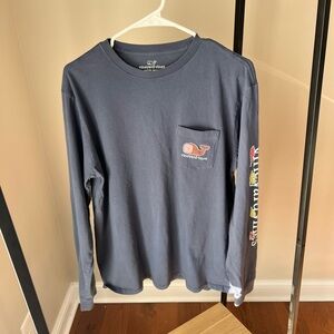 Vineyard Vines Men's Blue Graphic Long Sleeve Tee size medium